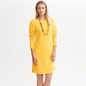 Banana Republic yellow crepe dress